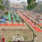 Yoga session by all students